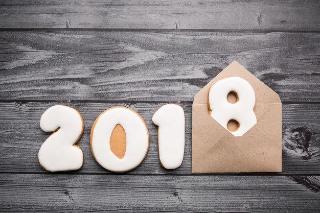 2018 shaped cookies