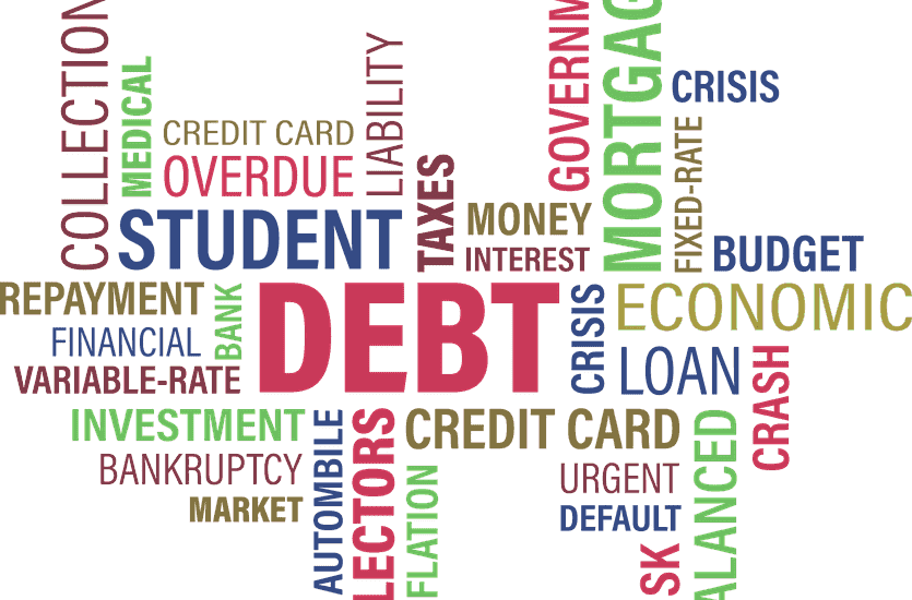 graphic of debt related terms